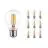 Voordeelpak 10x Noxion Lucent Filament LED E27 Peer Helder 4.5W 470lm - 827 Zeer Warm Wit | Vervangt 40W